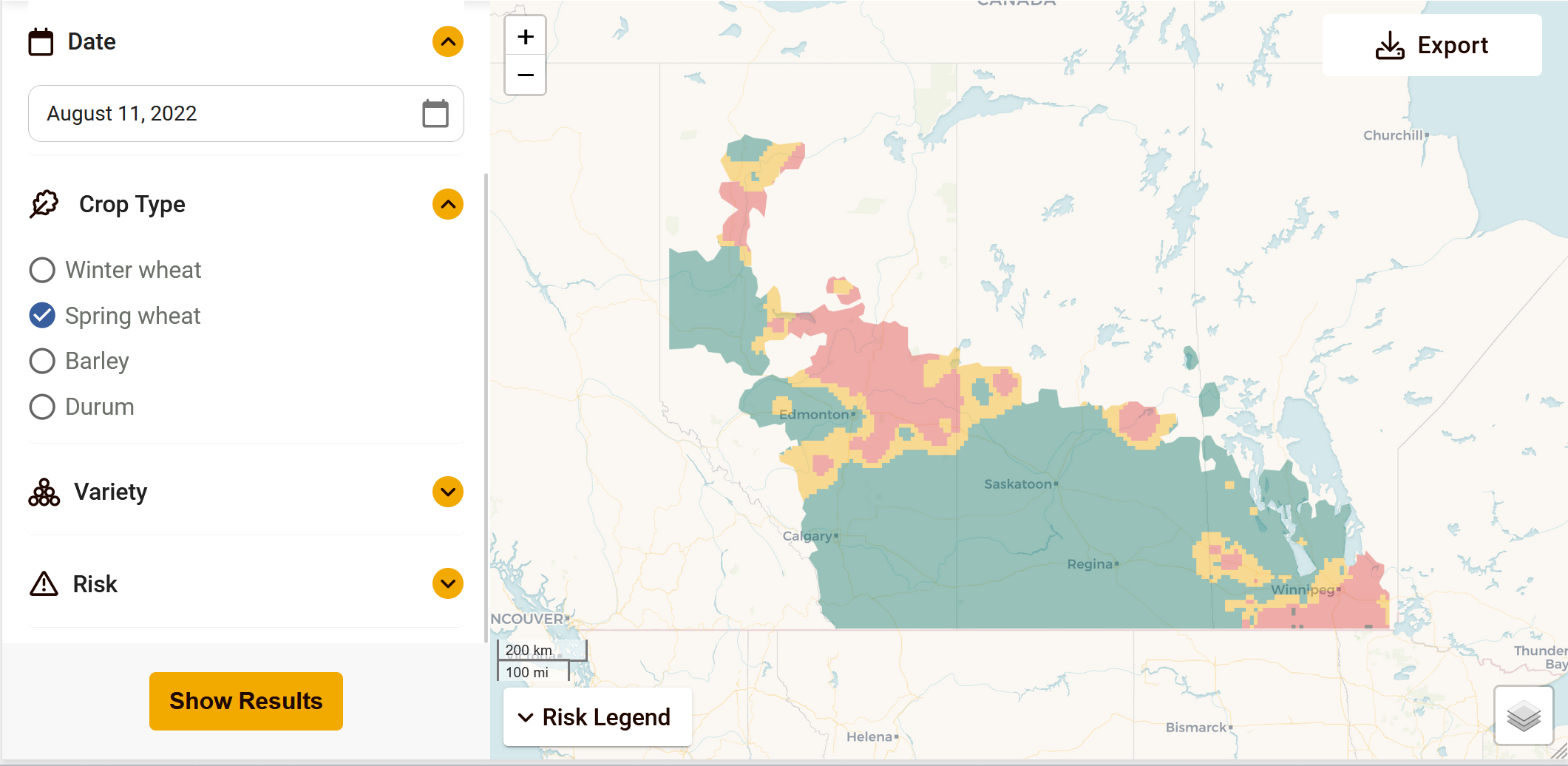 preview of map with data